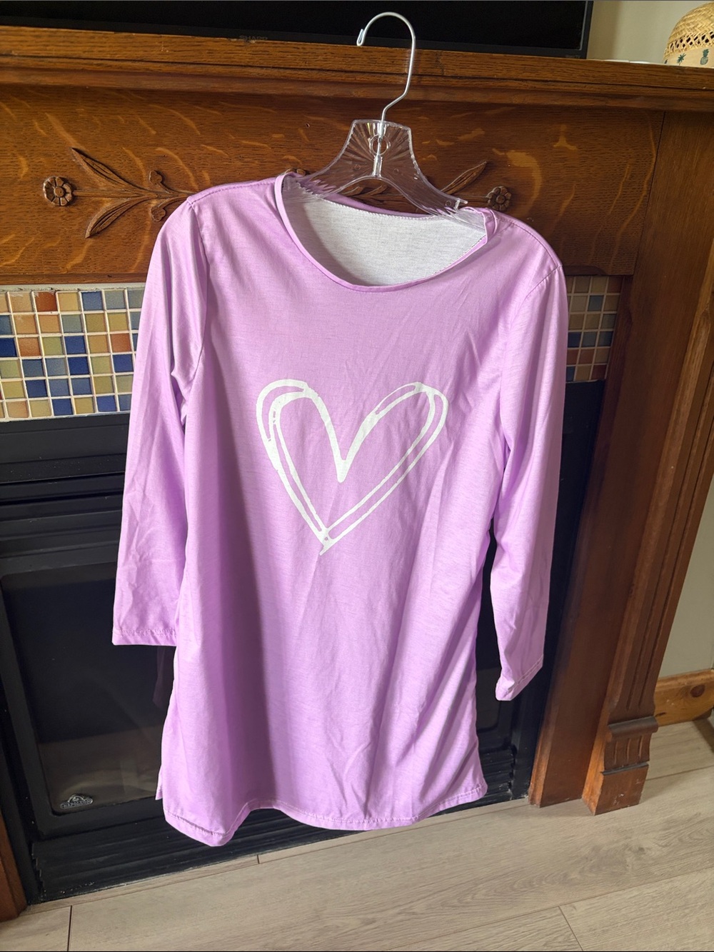 Women's Lavender Heart Sleep Tunic - Brand Unspecified